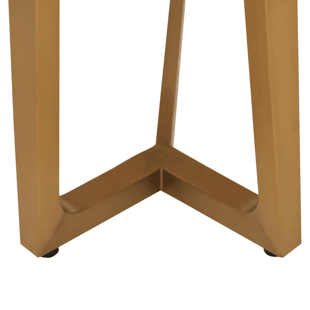 Elara White Marble Console Table With Brushed Gold Base