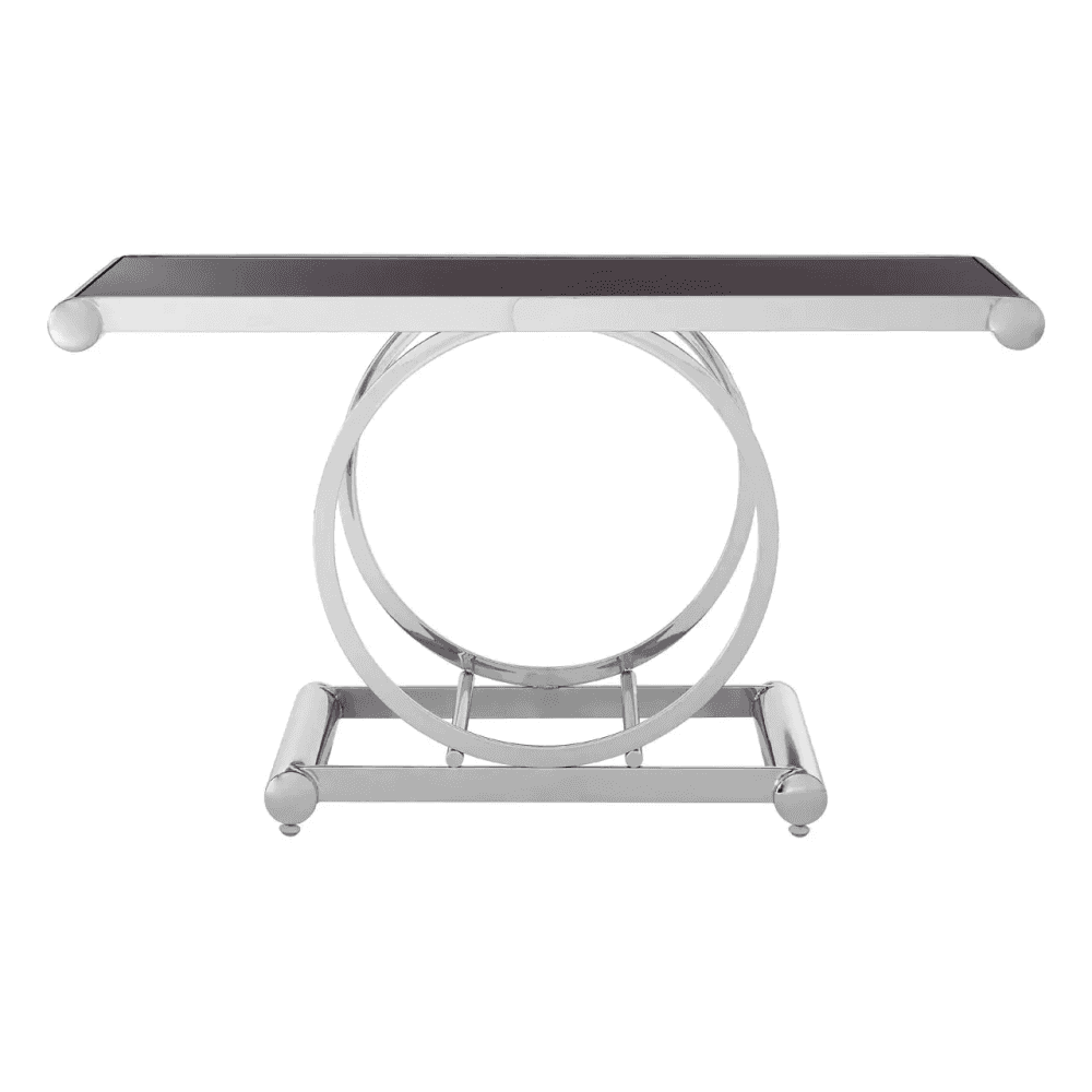 Kensington Black Glass Top Console Table