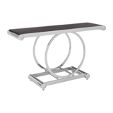 Kensington Black Glass Top Console Table