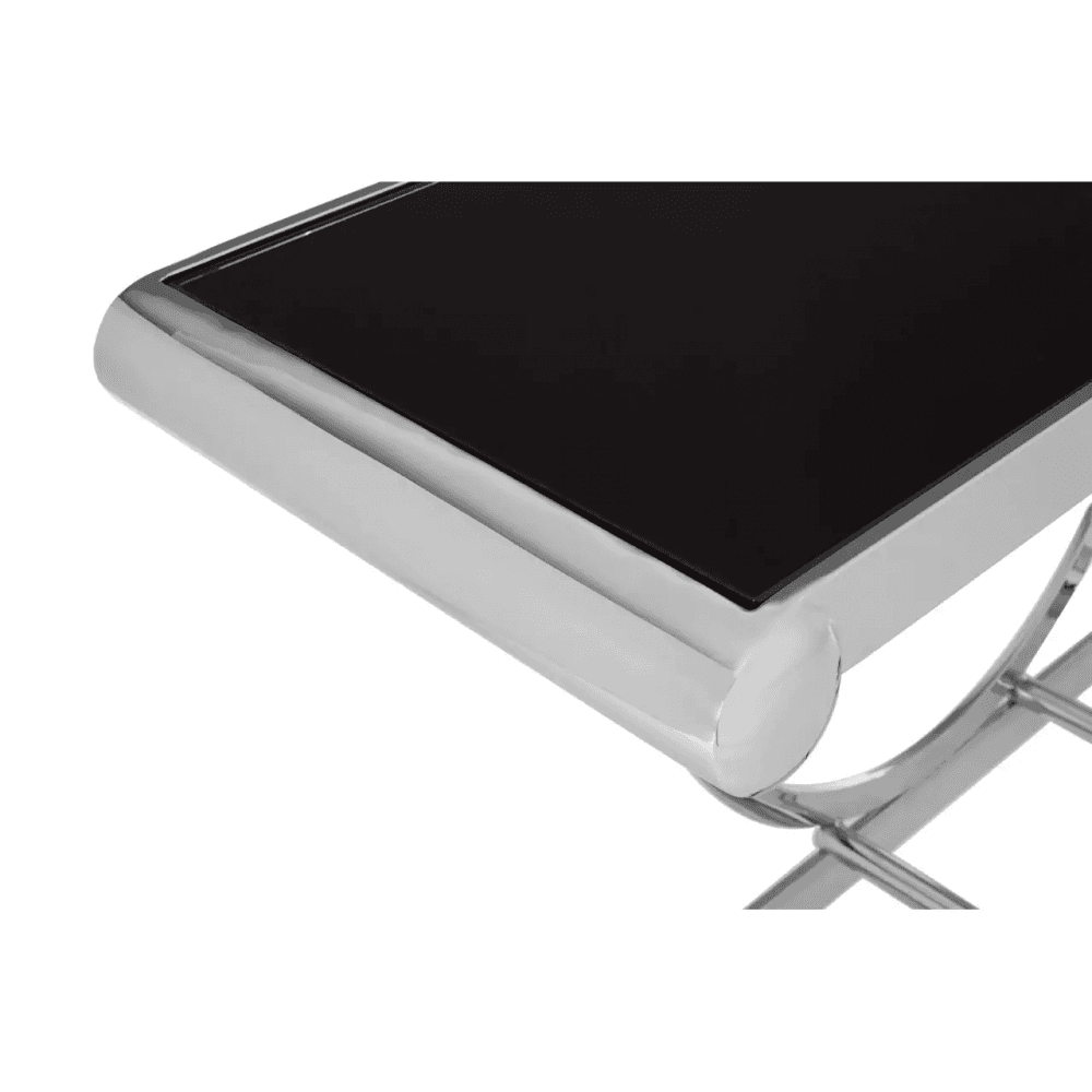 Kensington Black Glass Top Console Table