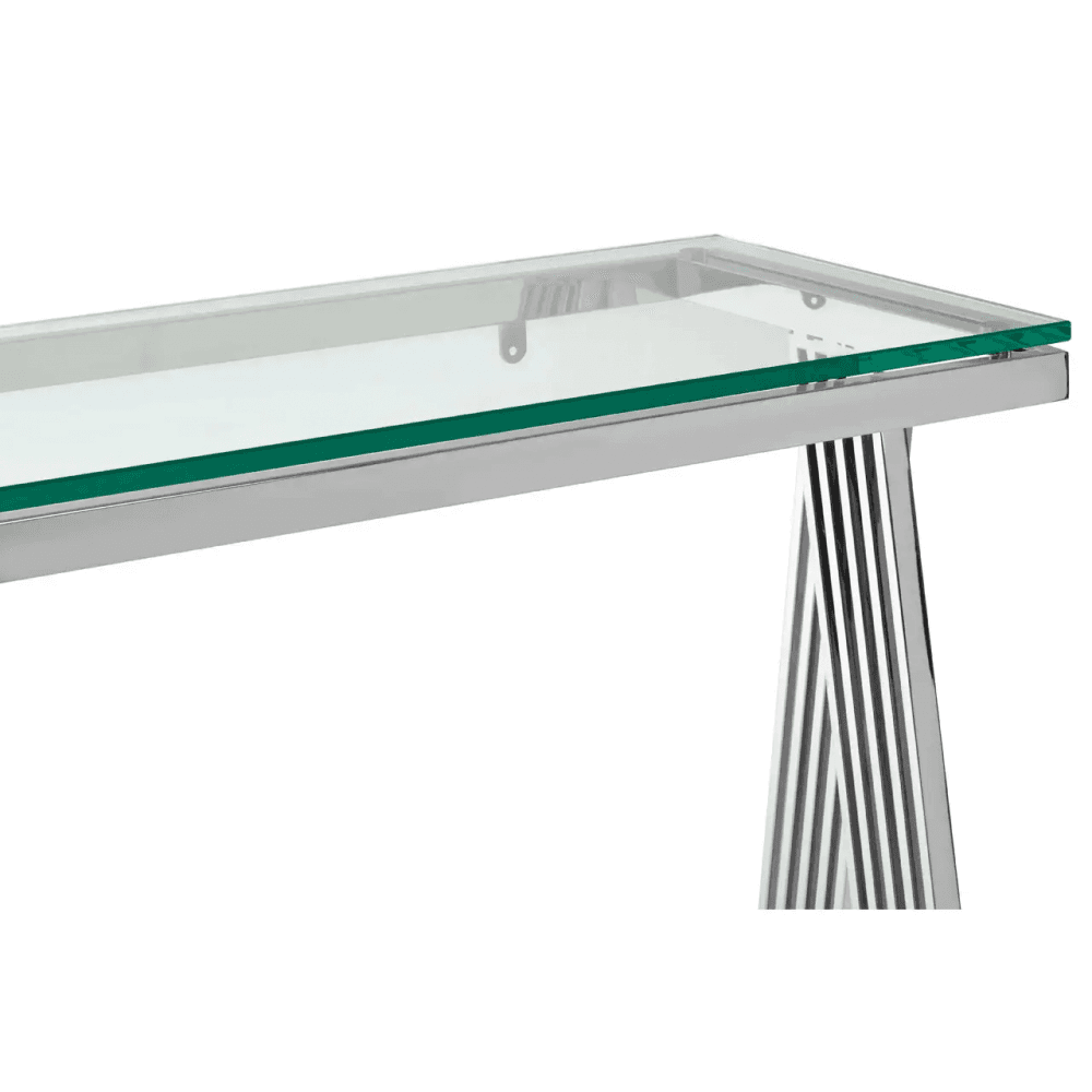 Kensington Clear Glass Console Table
