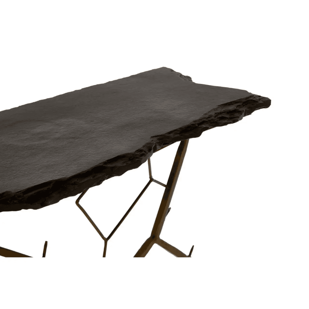 Kensington Black Stone Top Console Table