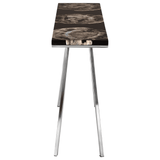 Sterling Black Resin/Silver Legs Console Table