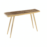 Sterling Petrified Wood Console Table