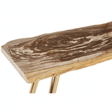 Sterling Petrified Wood Console Table