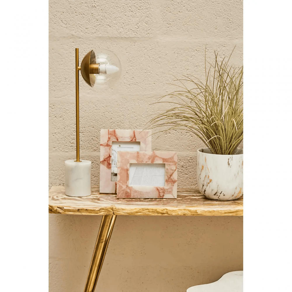 Sterling Petrified Wood Console Table