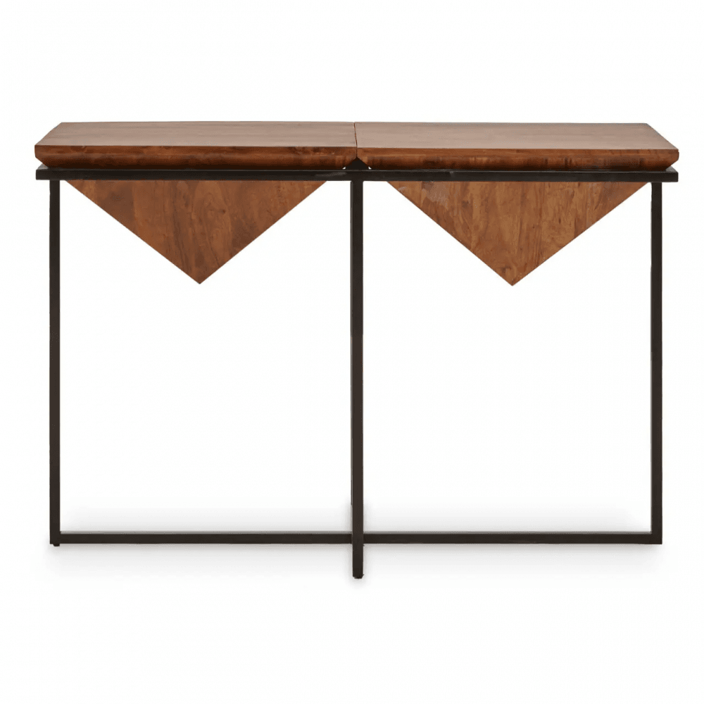 Pemberly Acacia Pyramid Console Table