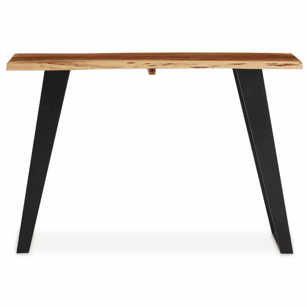Valora Acacia Wood And Looped Iron Base Console Table
