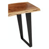 Valora Acacia Wood And Looped Iron Base Console Table
