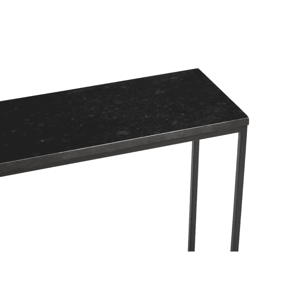 Titan Black Marble Console Table