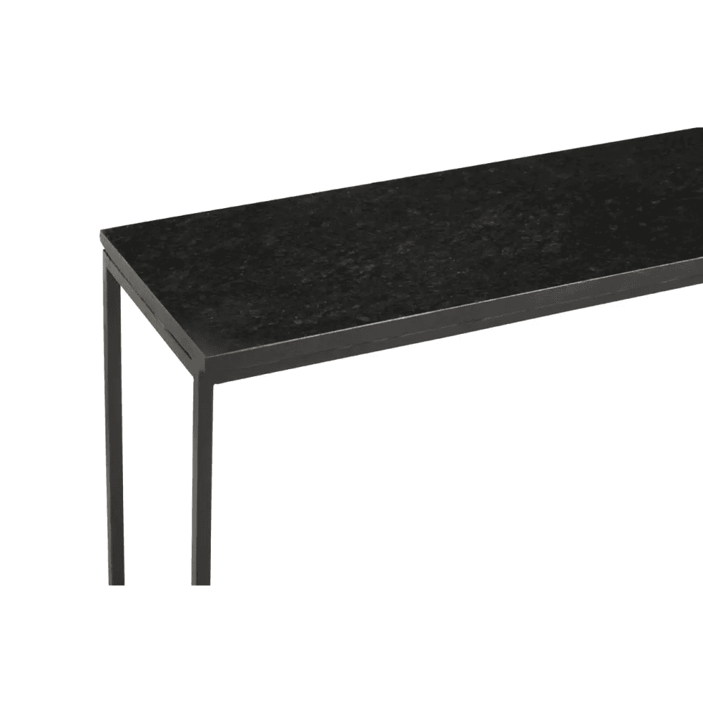 Titan Black Marble Console Table