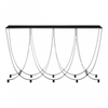 Edge Black Glass Console Table