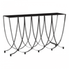 Edge Black Glass Console Table