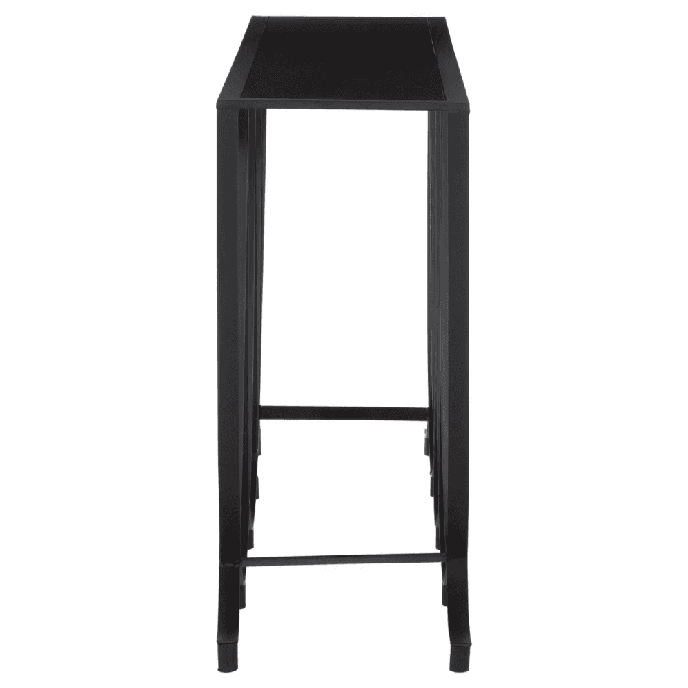 Edge Black Glass Console Table