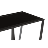 Edge Black Glass Console Table