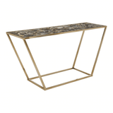 Luna Console Table with Black Agate Top