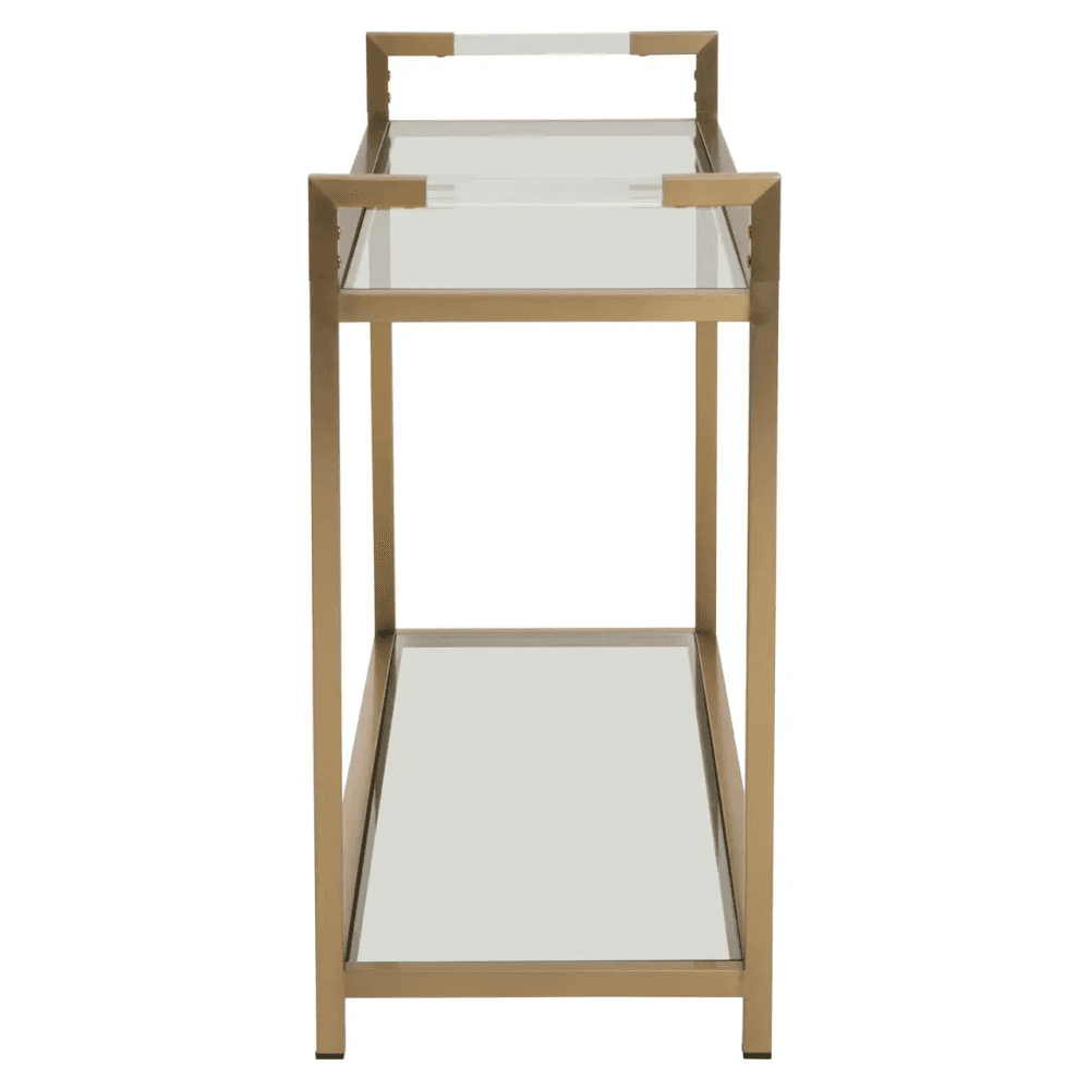 Vero Matte Gold Console Table