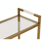 Vero Matte Gold Console Table