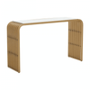 Vero Matte Gold Slatted Console Table