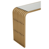 Vero Matte Gold Slatted Console Table