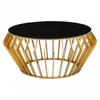 Hadley Black and Gold Circular Coffee Table