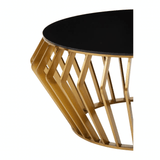 Hadley Black and Gold Circular Coffee Table