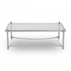 Hadley Clear and Silver Coffee Table