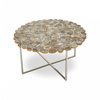 Elsie Agate Coffee Table With Cross Base