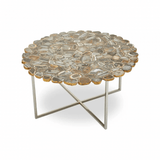 Elsie Agate Coffee Table With Cross Base