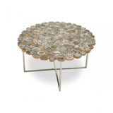 Elsie Agate Coffee Table With Cross Base