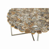 Elsie Agate Coffee Table With Cross Base