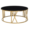 Elara Coffee Table With Gold Finish Frame
