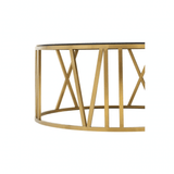 Elara Coffee Table With Gold Finish Frame