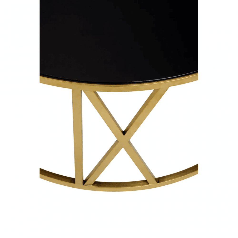 Elara Coffee Table With Gold Finish Frame