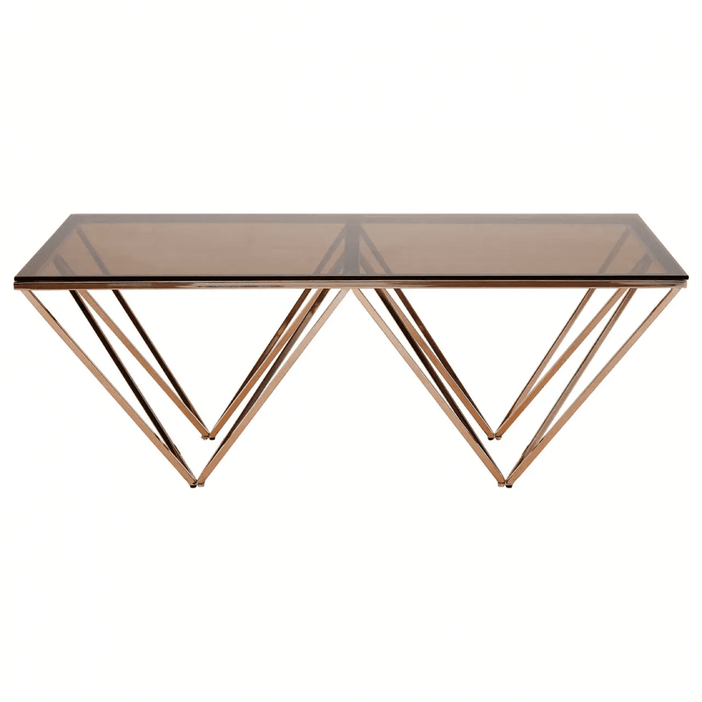 Inspire Champagne Metal Legs Coffee Table