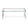 Inspire Clear Glass Silver Base Coffee Table