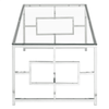 Inspire Clear Glass Silver Base Coffee Table