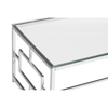 Inspire Clear Glass Silver Base Coffee Table