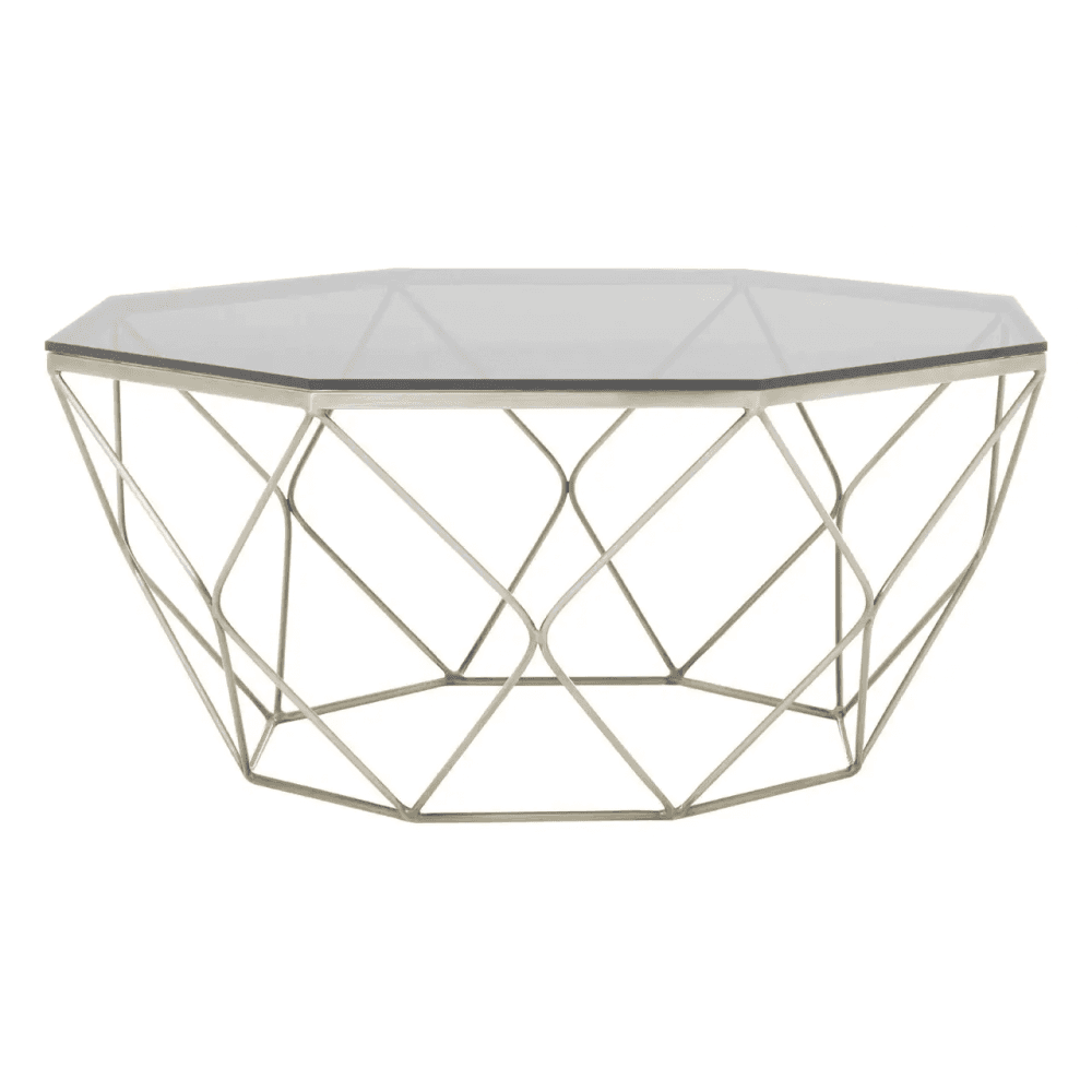 Inspire Coffee Table With Brushed Nickel Base