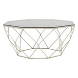 Inspire Coffee Table With Brushed Nickel Base
