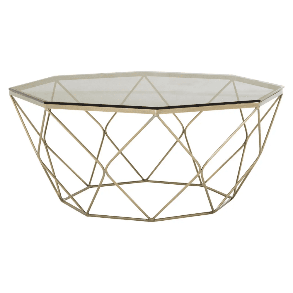 Inspire Coffee Table With Brushed Nickel Base