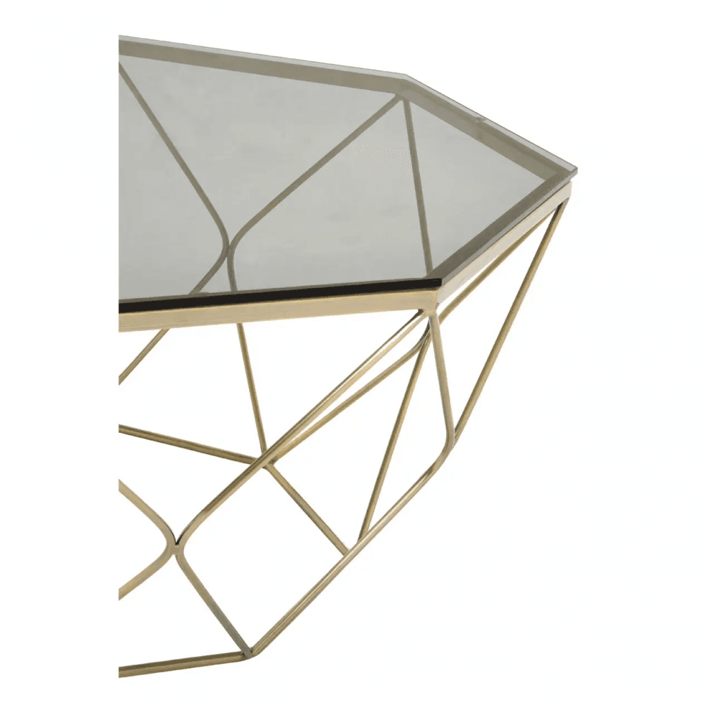 Inspire Coffee Table With Brushed Nickel Base