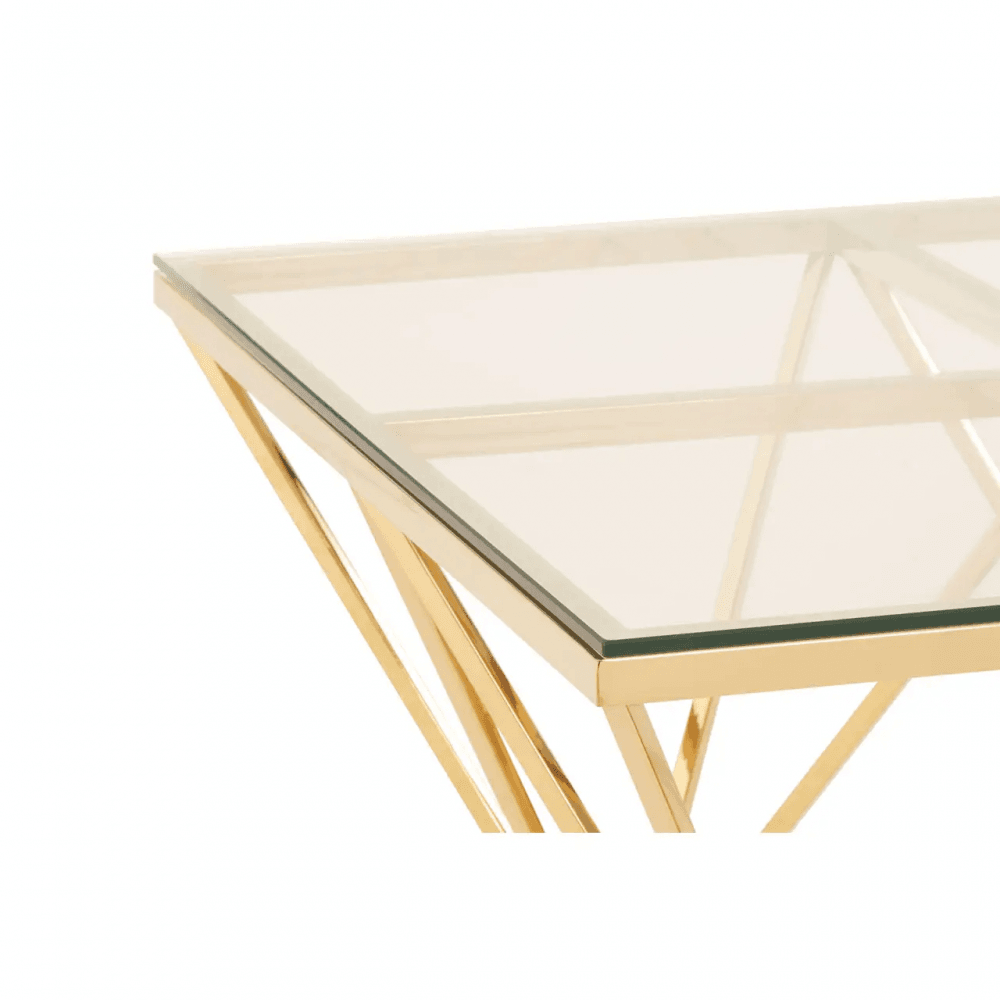 Inspire Gold Spike Triangles Coffee Table