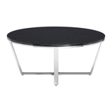 Inspire Round Black Faux Marble Coffee Table
