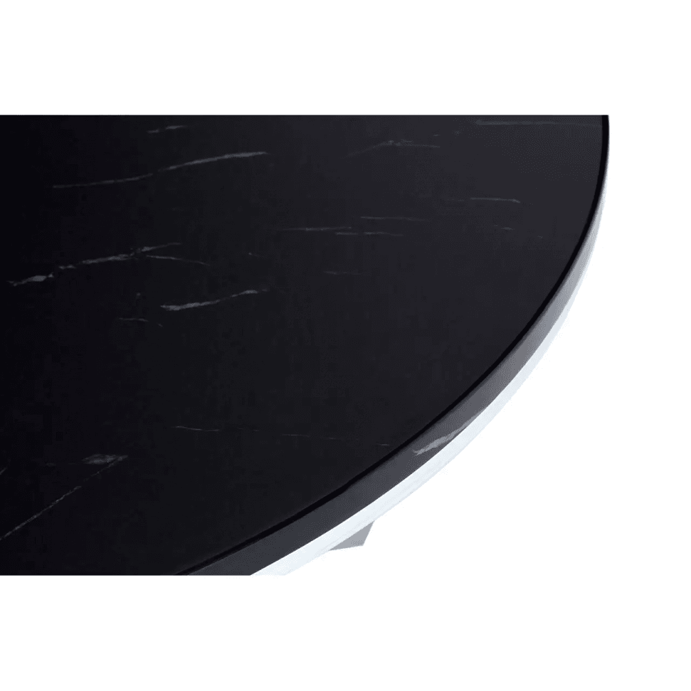 Inspire Round Black Faux Marble Coffee Table