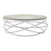 Inspire Round Silver Swirl Base Coffee Table