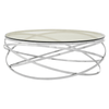 Inspire Round Silver Swirl Base Coffee Table