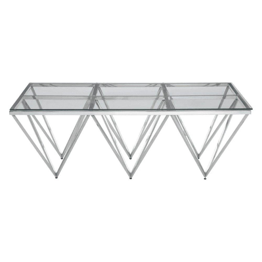 Inspire Spike Triangles Base Coffee Table