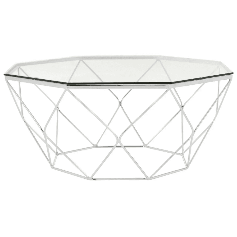 Inspire Tempered Glass Chrome Coffee Table