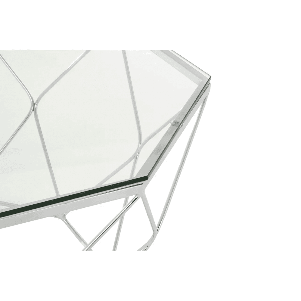 Inspire Tempered Glass Chrome Coffee Table